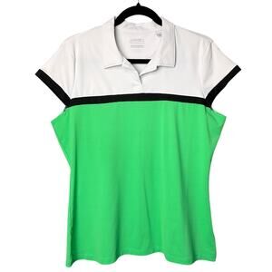 Annika Womens Golf Polo Shirt Performance Wear Size L Colorblock Golf Pickleball